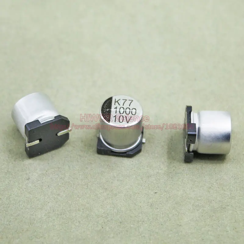 (25pcs/lot) 1000uF 10V SMD Aluminum Electrolytic Capacitor 10V 1000uF size: 10mm*10mm