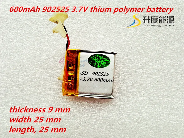 600 mAh 902525 3.7 V thium polymer pin 902525 MP3 MP4 GPS điểm bút điều khiển từ xa