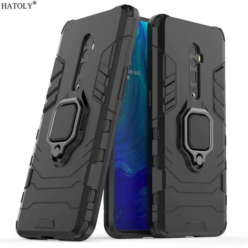 Cover Oppo Reno 10x zoom Case Shockproof Armor Case Magnetic Finger Ring Stand Holder Phone Bumper Cover For Oppo Reno 10x zoom