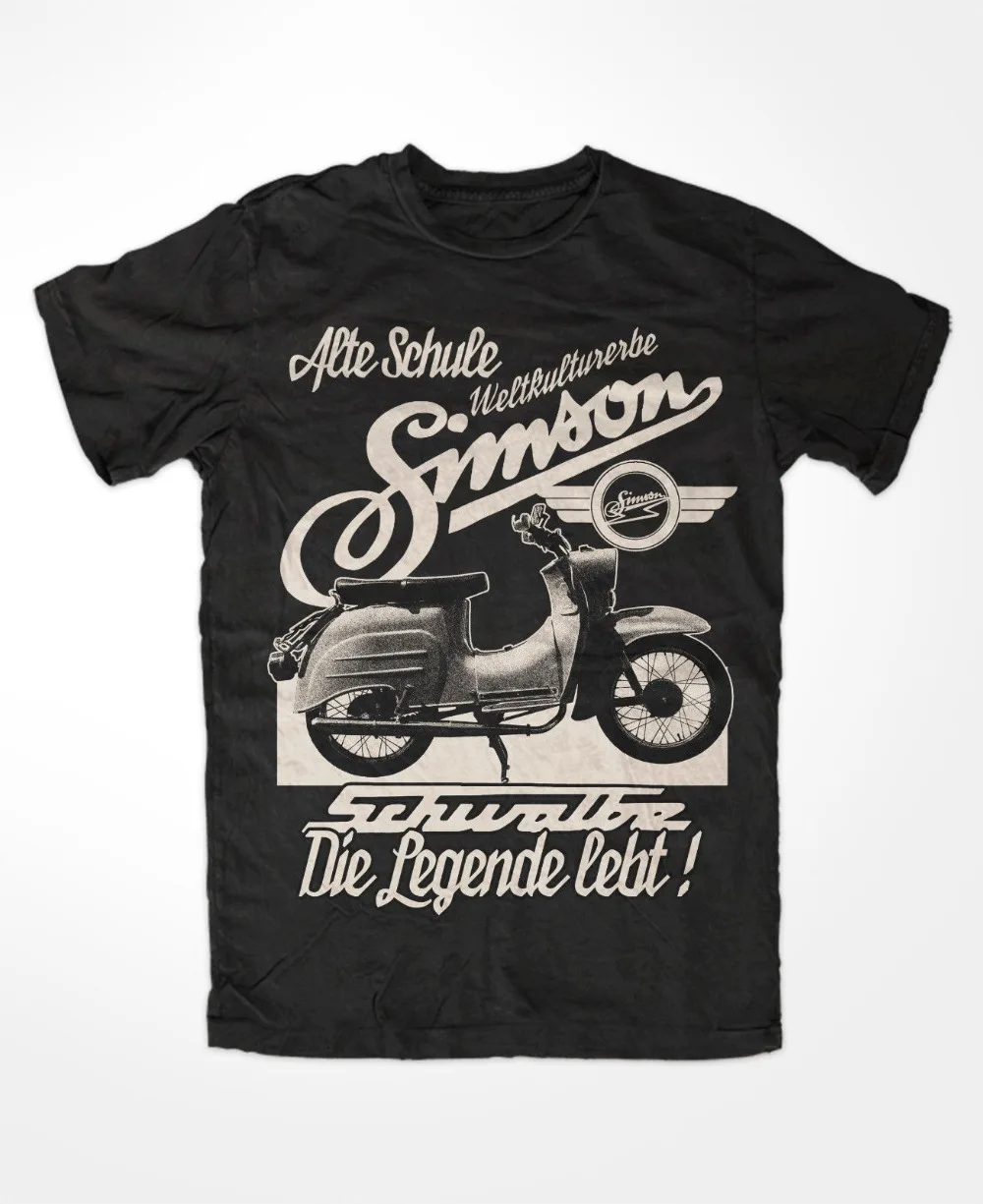 Simson Schwalbe Die Legende T-Shirt Kult S50 S51 Ddr Trabant Ostkult Weltkulture 2019 Summer Style Fashion Men Short T Shirt