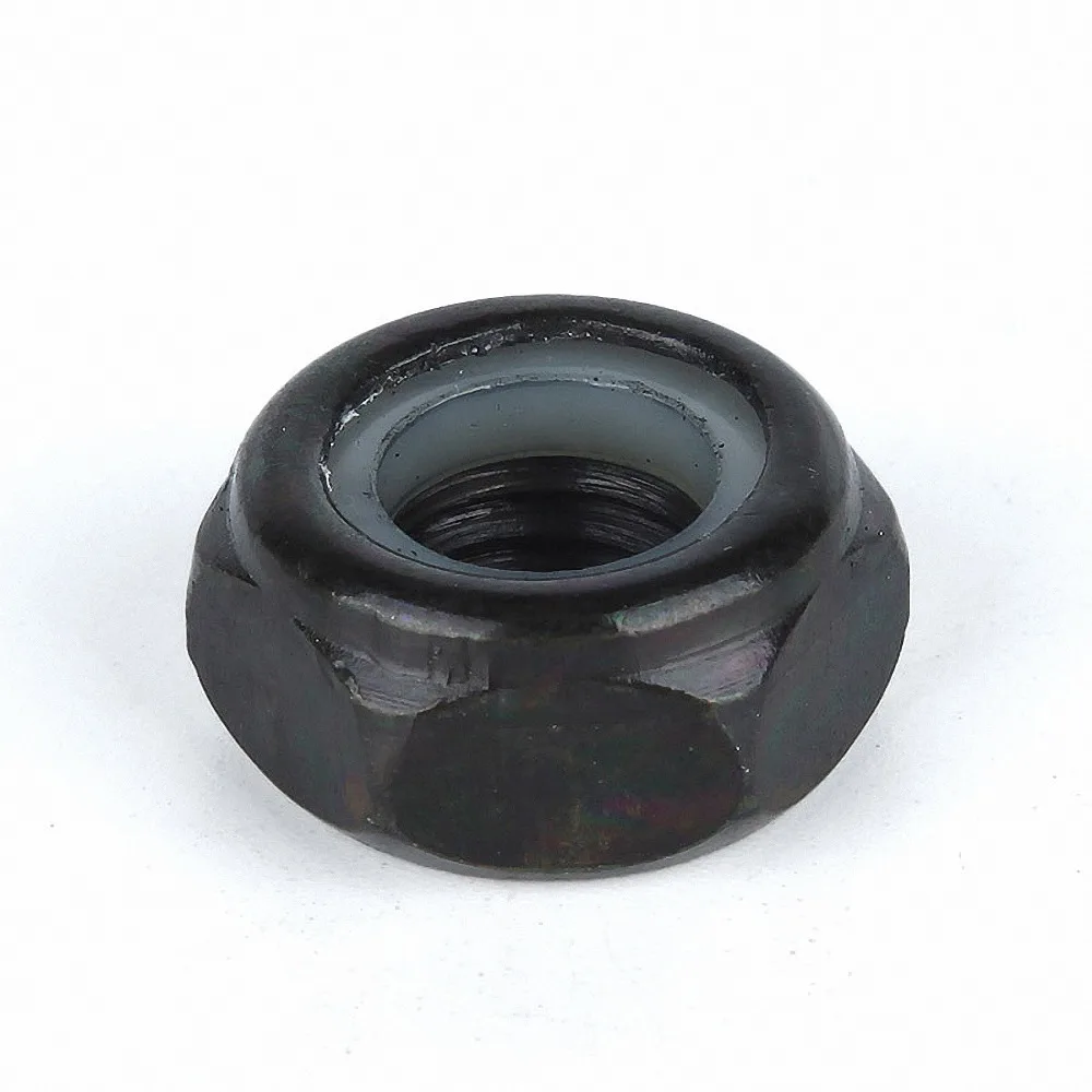 2-30Pcs DIN985 Black Carbon Steel Nylon Self-locking Hex Nuts M3 M4 M5 M6 M8 M10 M12 M16 Locknut Slip Lock Nut