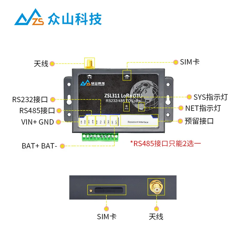 Lora Spread Spectrum Dtu Module | 8km Long Distance Wireless Data Transmission Station | Point to Point Encryption Transmission