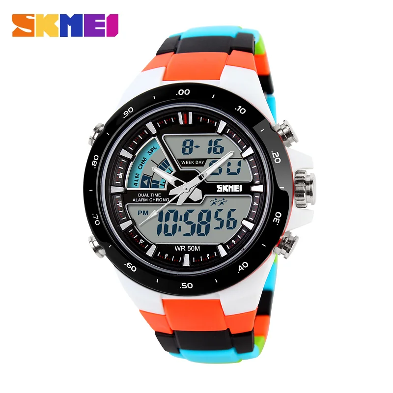 SKMEI Hombres Deportes Relojes Hombre Reloj 5ATM Buceo Nado Moda Multifuncional Digital Reloj Militar del relogio masculino