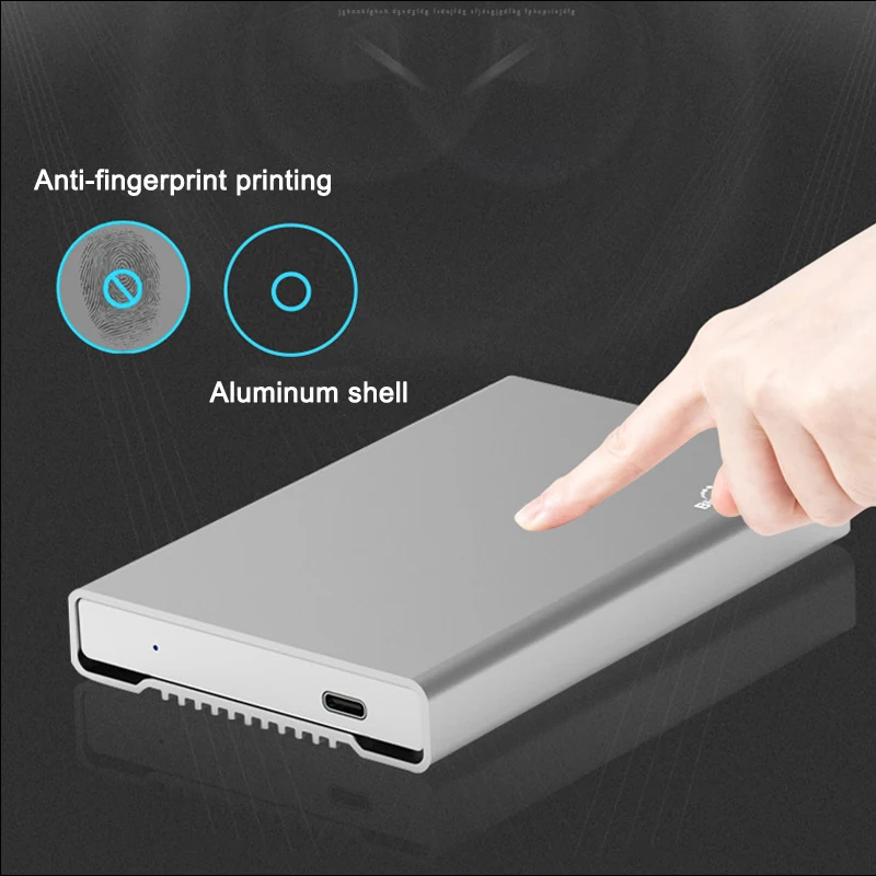 2.5 ''hdd enclosure sata ad alta velocità di Tipo C 3.1 / USB micro-B 3.0 a sata hdd casi pieno di alluminio disco rigido del notebook caddys