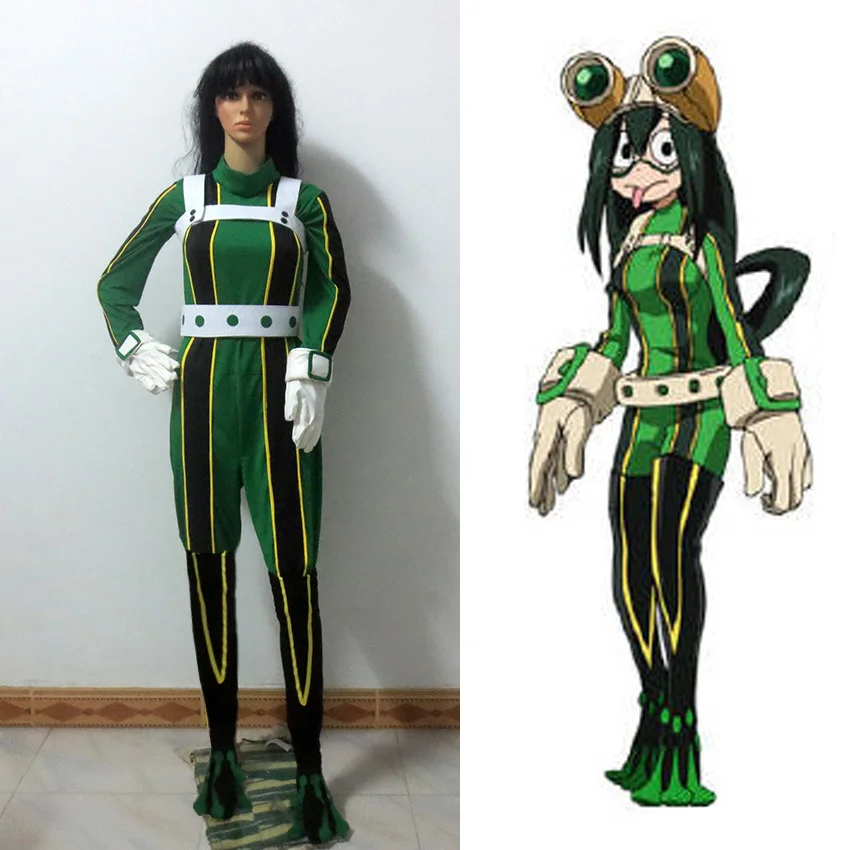 Asui Tsuyu Halloween Christmas Party Uniform Cosplay Costume Customize Any Size