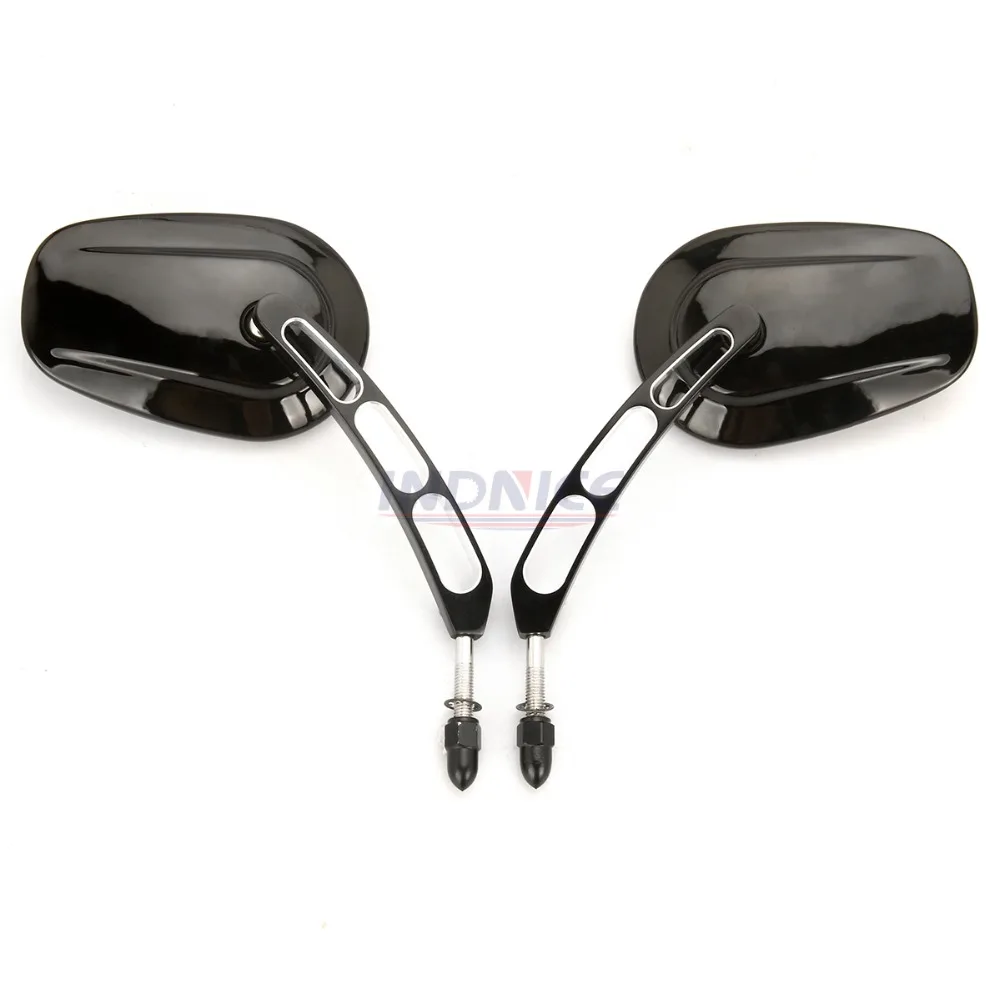 

Black Rear View Mirrors for harley Touring Road King Glide VRSCAW V-ROD Softail 10-16