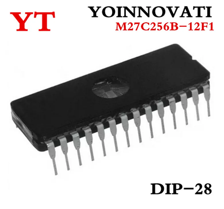  10pcs/lot M27C256B-12F1 M27C256B 27C256 EPROM UV 256KBIT 120NS DIP-28 IC