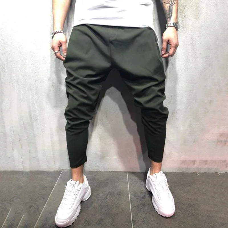 Pantalones de Joggers para hombre, ropa de calle de Hip Hop, pantalones Harem casuales, sueltos, delgados, Fitness, suaves, lisos, ropa de apertura