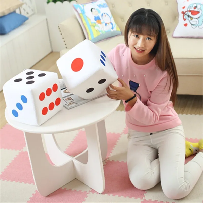 20cm Creative Dice Cloth Doll Pillow Plush Toys Children Gift Activities Fun Games Dice Game Toys on sale