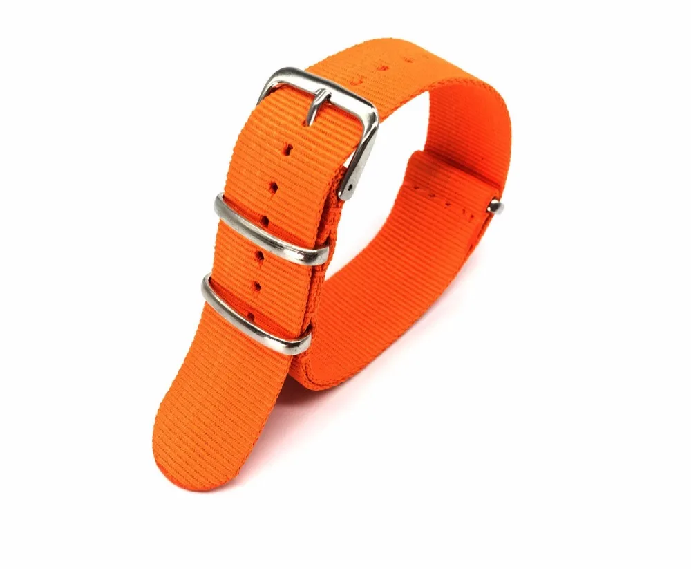 Nylon Strap 18MM 20MM 22MM 24MM Orange Canvas Strap New Men\'s and Women\'s Watchbands