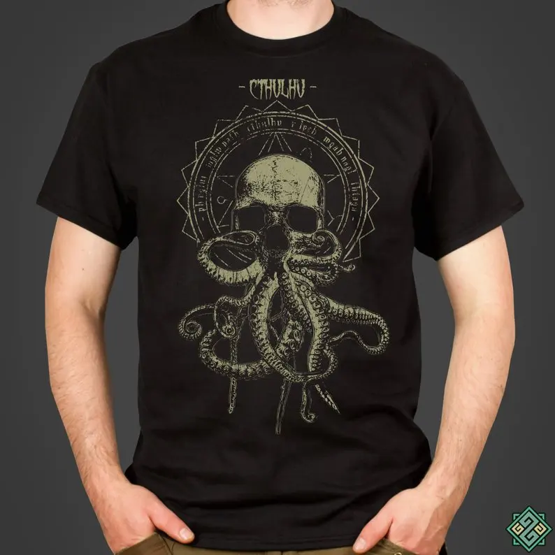 Cthulhu Cultist H.P. Lovecraft'S Men'S Horror Themed T-Shirt Gift 2019 Newest Men'S Funny Slim Fit O Neck Streetwear Tees