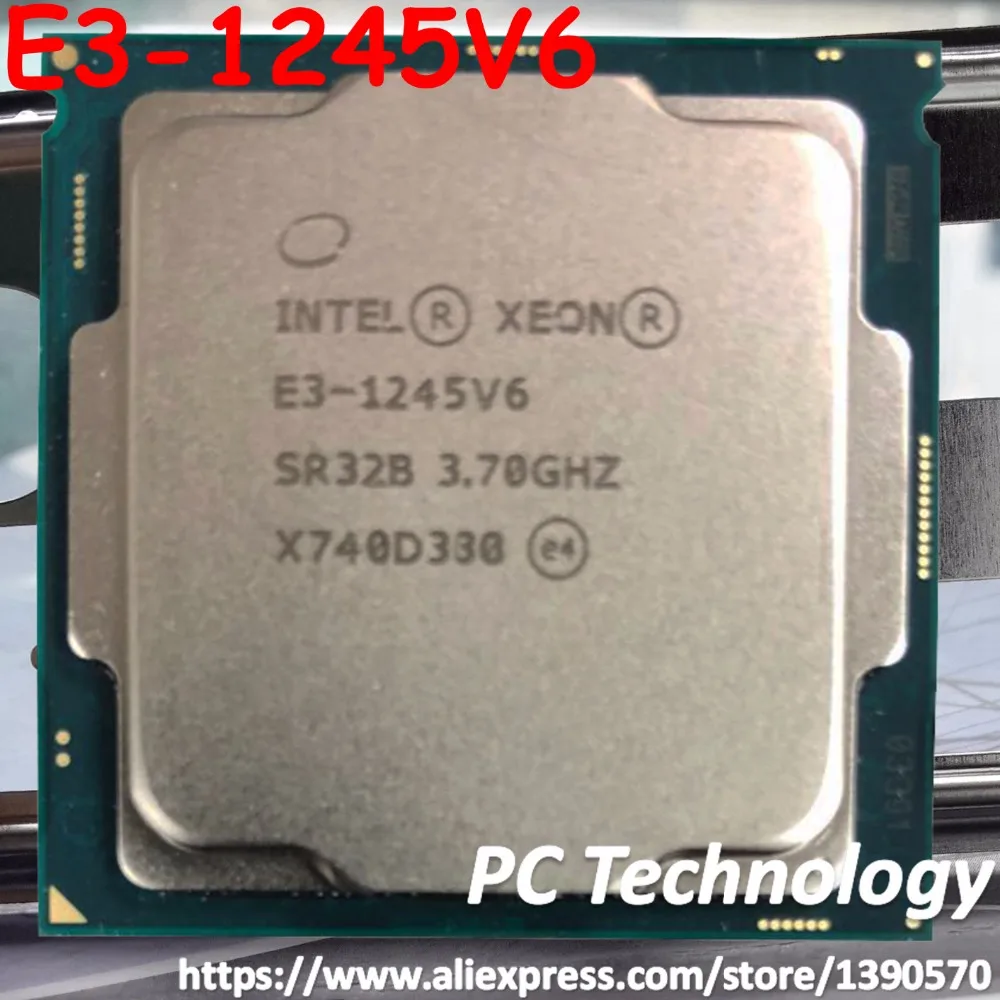 Original Intel Xeon E3-1245V6 3.70GHZ Quad-Core 8MB E3-1245 V6 LGA1151 14nm 73W E3 1245V6 free shipping E3 1245 V6