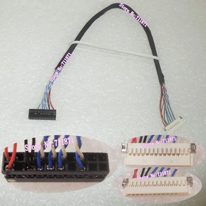 14P to 20Pin D6 LVDS 1ch 6Bit DF19 Screen Line 20P DF19 LCD Screen Cable  20P of 12P to 12Pin LCD panel line DF19 20P Panel Wire