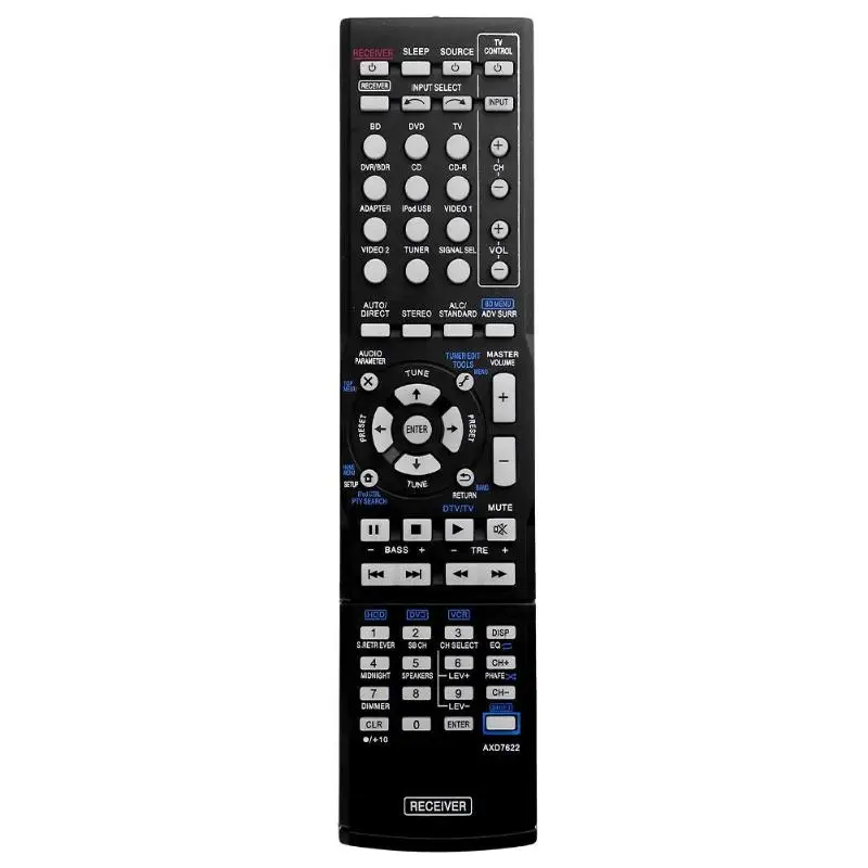 Plastic Replacement AXD7622 TV Remote Controller for Pioneer VSX-521 AXD7660 VSX-422-K AXD7662