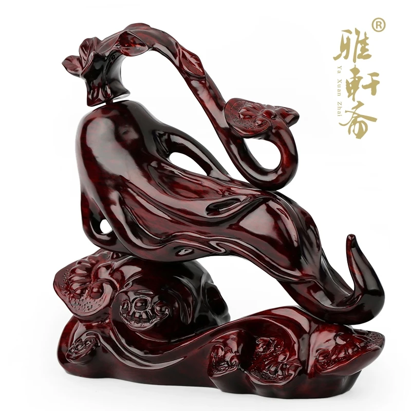 Rosewood Carving Crafts Gallery Zhai feng shui ornaments Ruyi wood decor wedding gift Home Furnishing too