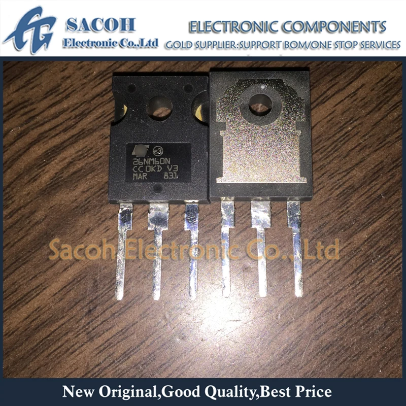 

New Original 5Pcs/Lot STW26NM60N 26NM60N 26NM60 OR STW27NM60ND 27NM60ND TO-247 N-Channel 600V 20A Power MOSFET