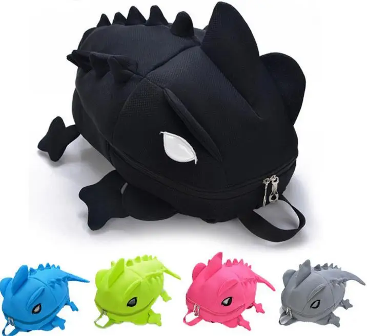 Party favor Unisex Dinosaur monster backpacks Teenagers Children Girls Boys Cartoon Animal Chameleon Lizard Shoulder School Bag