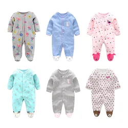 Bebes Pajamas Baby Clothes Infants Toddler Boys Overalls Jumpsuits Bebes Winter Clothing Cotton Newborn Girls Clothes 3M-12M