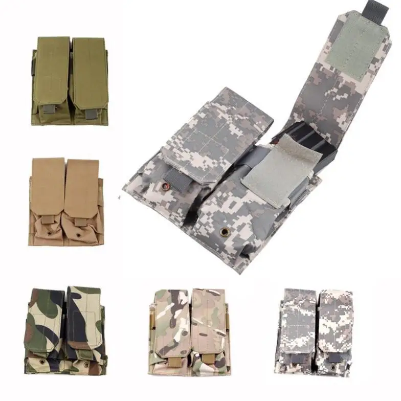 Tactical Double Stack 5.56 223 Rifle Magazine Mag M4 M16 Molle Pouches Top Flap Airsoft Pouch Bag For Pistol Handgun 5 Colour