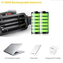 LED Headlamp 3x T6 Zoom with Batteries #6