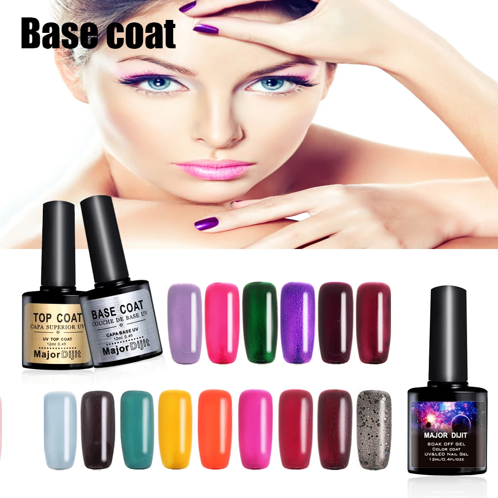 Nuevo esmalte de Gel para uñas, Base y superior UV para manicura, laca de Gel de larga duración, 12ML