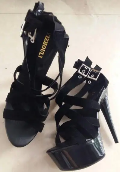 15cm sexy clubbing pole dancing high heels 6 inch Exotic Dancer shoes Stiletto With Platform women gladiator shoes