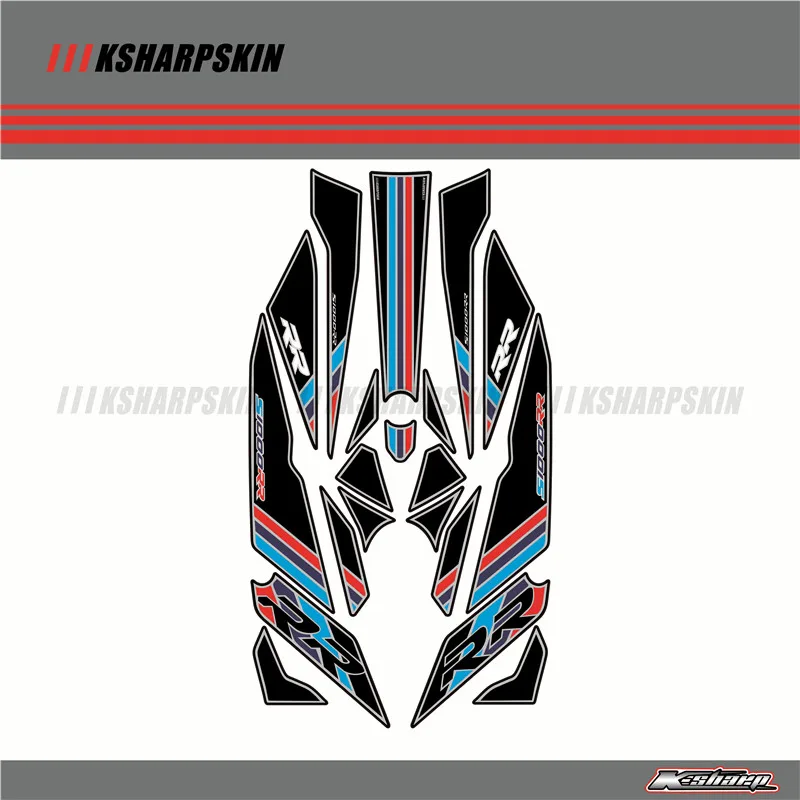 Phía Sau Fairing Số Ban KSHARPSKIN 3D Gel Bảo Vệ Cho Xe BMW 2015-2017 2016 S1000RR S1000 RR