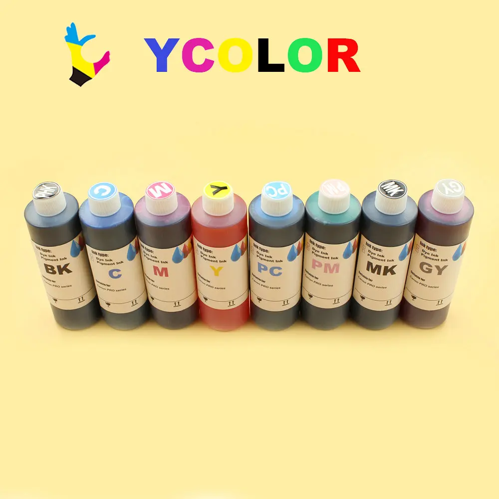 DGYCJLFP 250ML/Bottle Waterbased UV Dye ink for Canon PRO 540S 560S printer