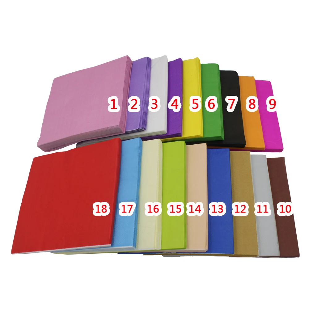 [RainLoong] Solid Color Paper Napkin Festive & Party Plain Tissue Serviette 33*33cm 1 pack (20pcs/pack)