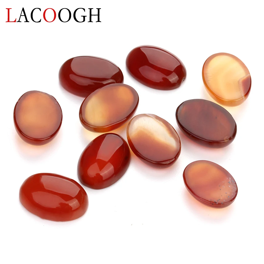 Fashion Bulk 10pcs 10*14mm 13*18mm Round Flatback Onyx Bead Cabochons Beads Natural Stone Beads for DIY Jewelry Making Findings