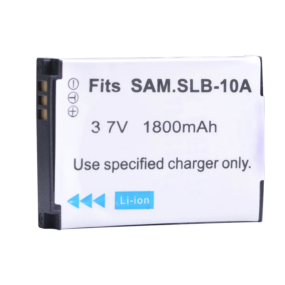 Tectra 3Pcs SLB-10A SLB10A Battery + Digital Charger for Samsung HMX-U10 HMX-U100 SL720 SL310W SL820 HZ15W z1