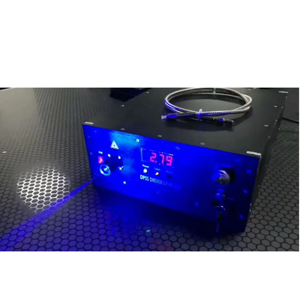 520nm 1000MW 1W Green Optical Semiconductor Laser Fiber Coupled Output Digital Display Adjustable Power Supply FC Connector