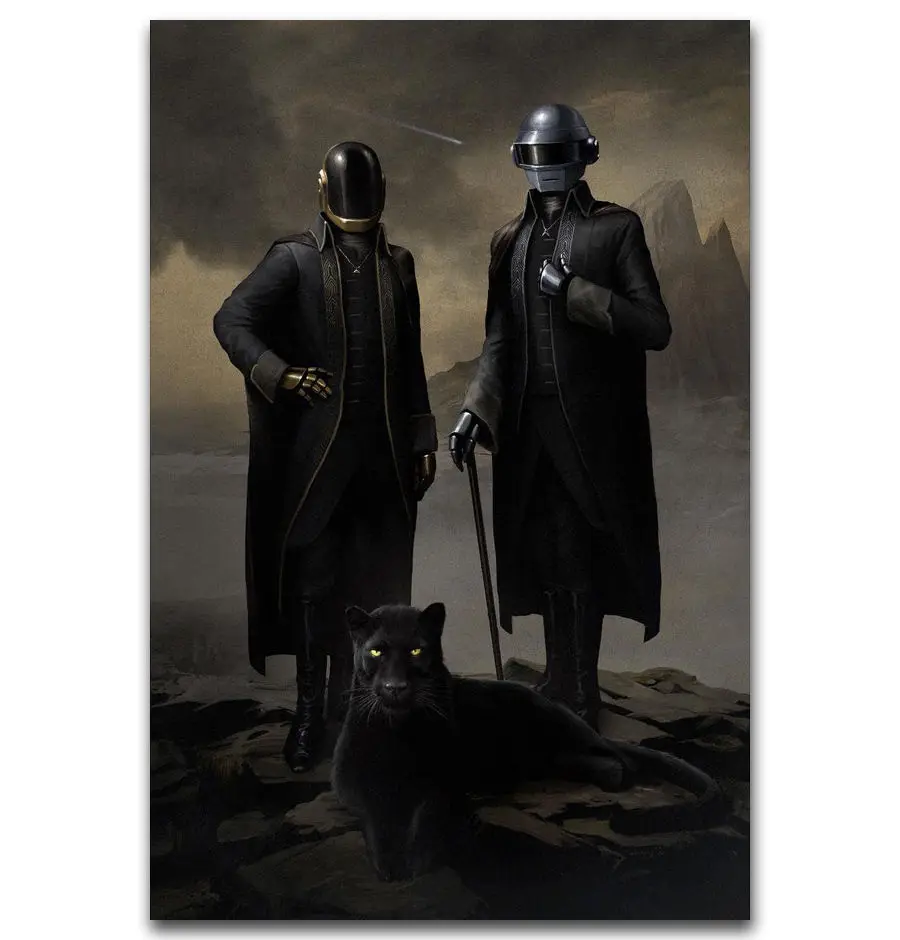 Лидер продаж, новый Шелковый художественный плакат Daft Punk The Weeknd Starboy, наклейка на стену, декоративный подарок