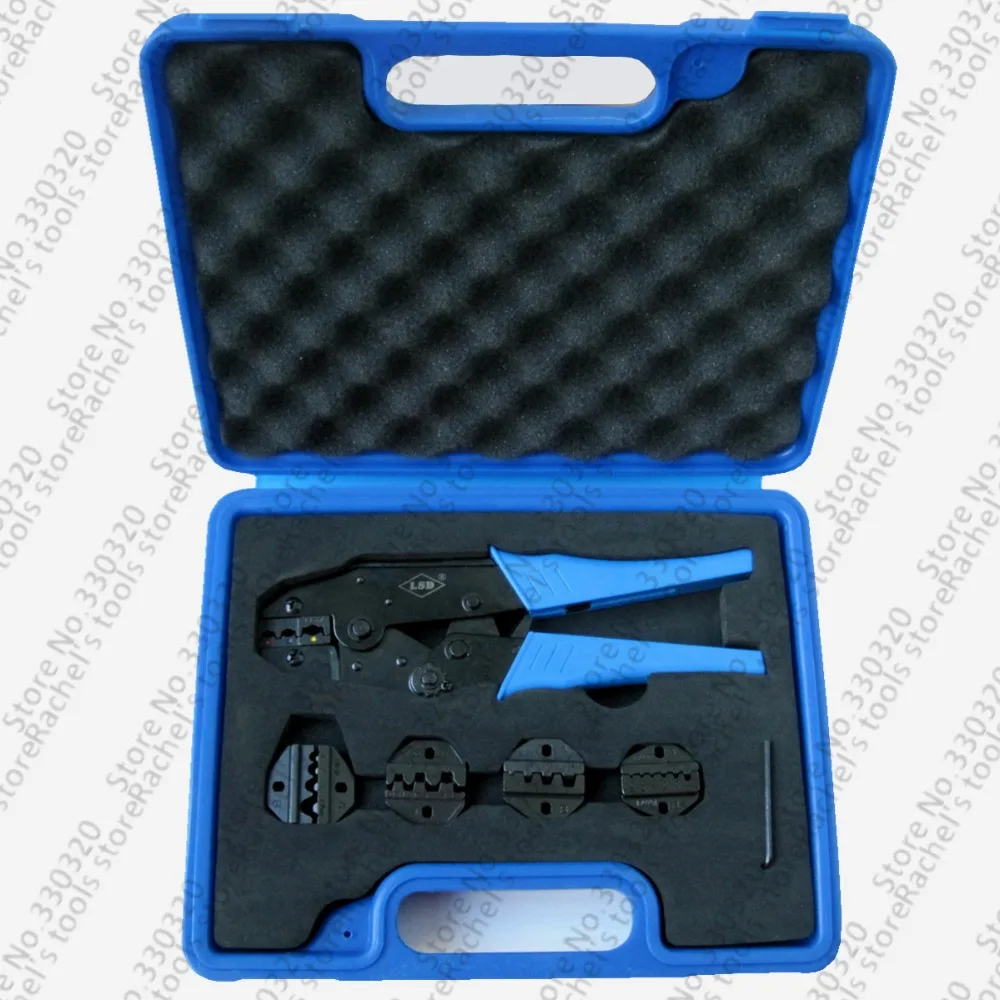 Terminal Combination crimping tool set with 4 replaceable die sets LS03C-5D3,crimping tool kit