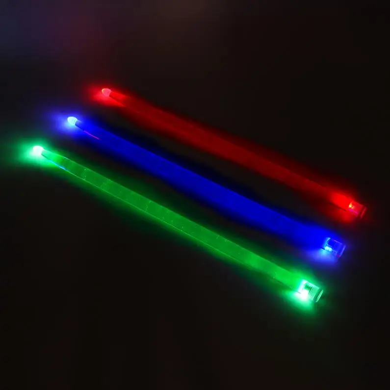 5A Acrylic Drum Stick Noctilucent Glow in The Dark Stage Performance Luminous Jazz Drumsticks Red Green Blue 3 Colors Optional