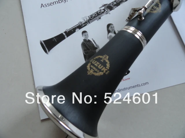 Brand Suzuki Clarinet Musical Instrument Students Series 17 Keys B Flat Clarinet High Qualiey Bakelite Tube Nickel Plated