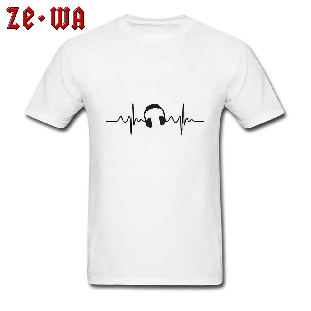 Rock Music Tops & Tees Tops T Shirt Heartbeat Headphones Zone Hiphop Popular T-Shirts Women Men New Style Rock Band Tees