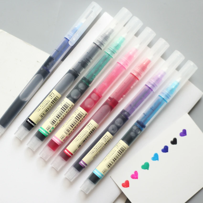 Color Quick-Drying Full Needle Gel Pen 0.5mm Needle Point Liquid Ink Roller Ball Pen Examination Pen Signature Pen Stationery