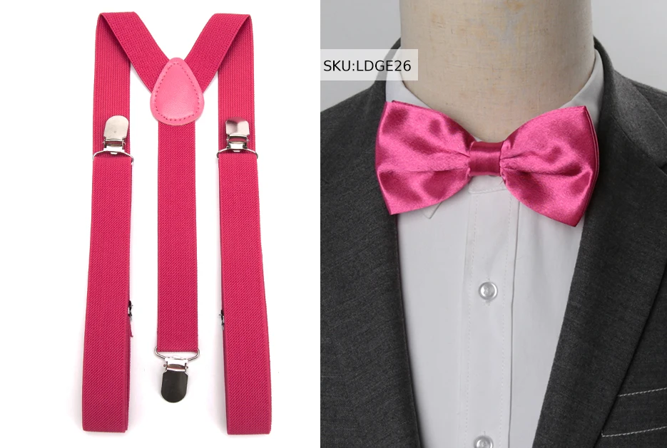 Hosenträger Fliege Set Männer Mode Suspensorio für Mann Junge Frauen Bowtie Hosenträger Hosen Tirantes Hochzeit Freizeit Hemd Bleibt – Detail 24