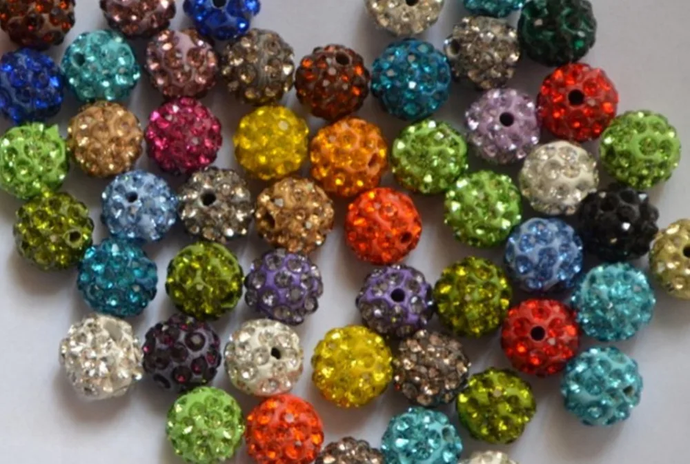 

Can Mix Color!DHL Free 10mm Micro Pave Disco Ball Bead Bead women lot DIY Beads For Bracelet Necklace crystal b54