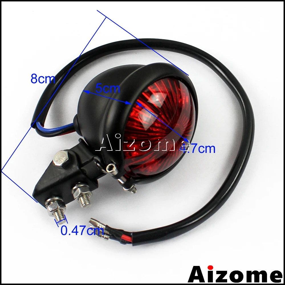 Motorcycle 2 Lens LED Taillights Stop Rear Light For Harley Cafe Racer Bobber Scrambler Bates Tail Light Brake Lamp