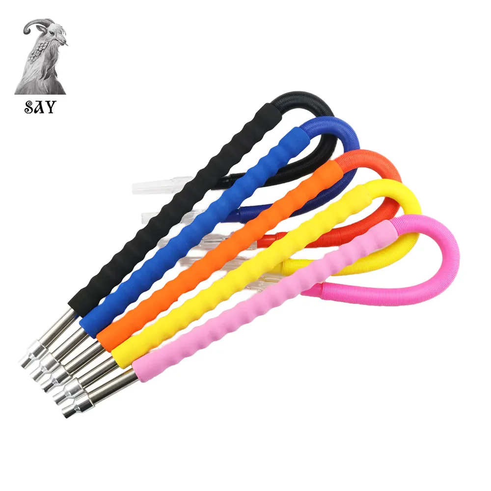 

SY Retractable Shisha Hose Hookah Hose Nargile Tube Long Handle Seven Colors Narguile Smoking Accessories 1Pc