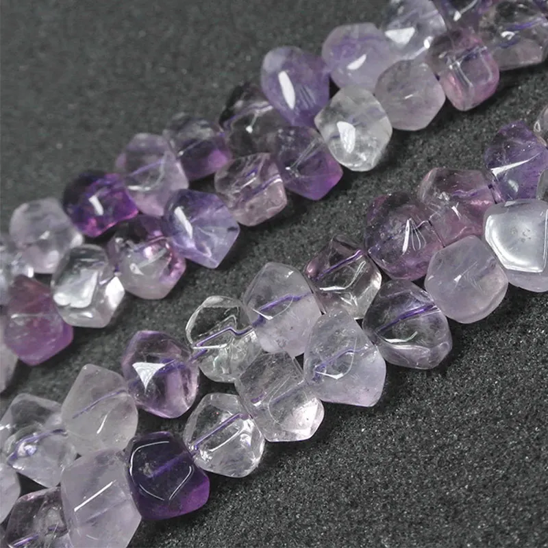 

11x16mm Natural Faceted Freeform Amethysts Beads For Jewelry Making Beads Bracelets Gift 15'' Needlework DIY Beads Trinket