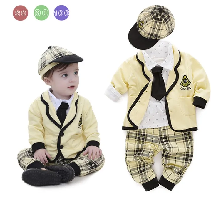 

New Arrival Gentleman Bowtie Decorated Boys 5-piece Suit Set /Cool baby Boy Clothes 3025