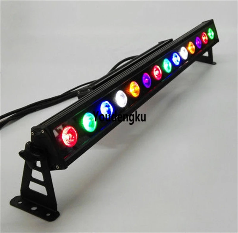 

4pieces Waterproof led city color point control system 6in1 Bar Wall Washer 14*18w rgbwauv UV Bar LED Fixture