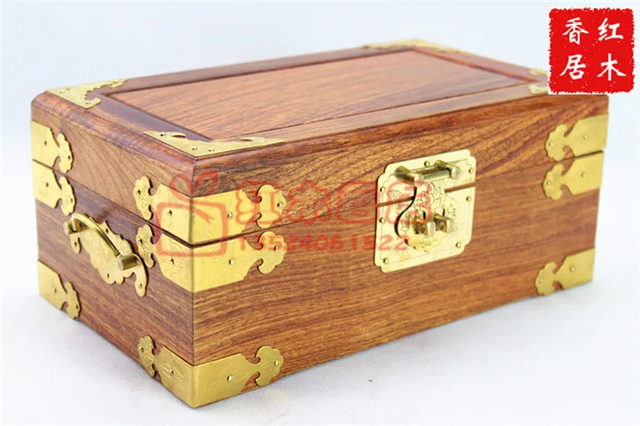 Special offer crafts rosewood antique wood jewelry necklace jewelry box double dressing wedding gifts jewelry