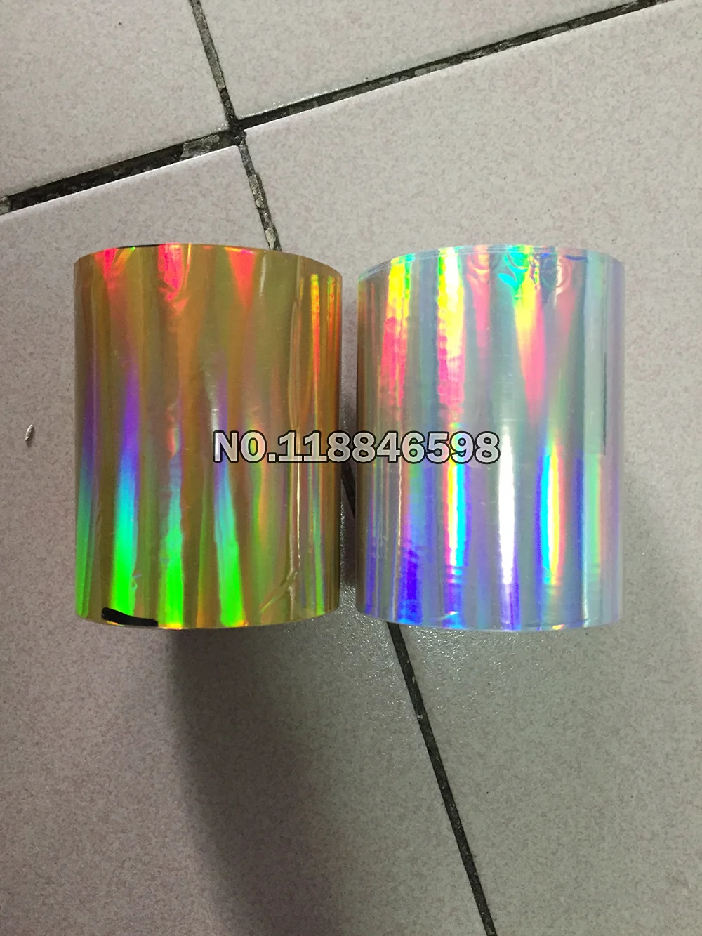 DIY High Temperature Hot Foil or Plastic Paper Laser Gold+ Silver 2Piecesx(8cmx120m)/Roll