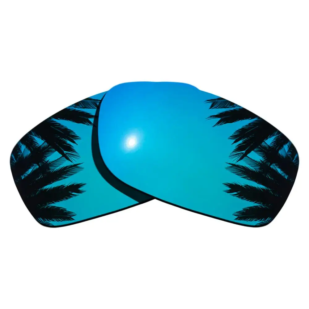 Ice Blue Mirrored & Orange Red Mirrored Polarized Replacement Lenses for-Oakley Fives Squared Frame 100% UVA & UVB