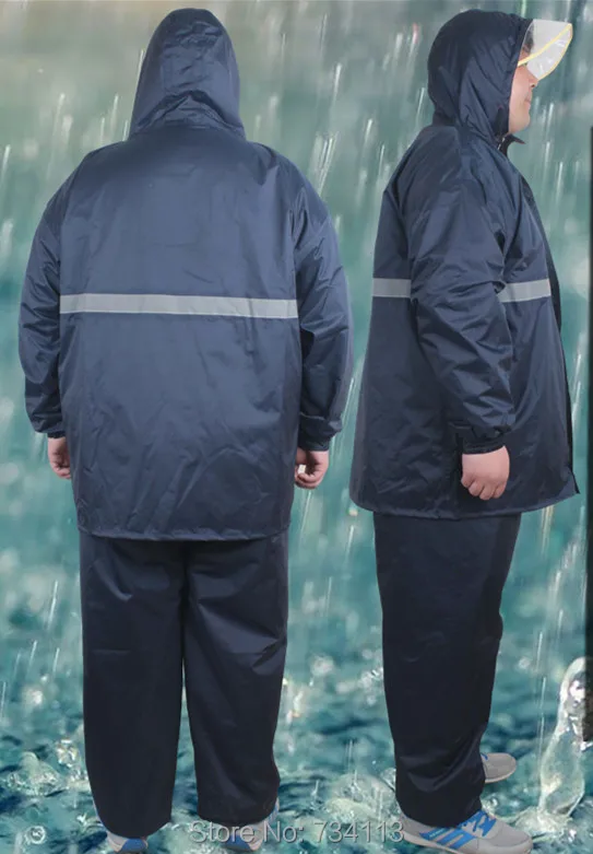 Maximum size raincoat 5XL big men 120kg weight Flexible retractable riding rainsuit Fishing camping fat man Obesity raincoat 6XL