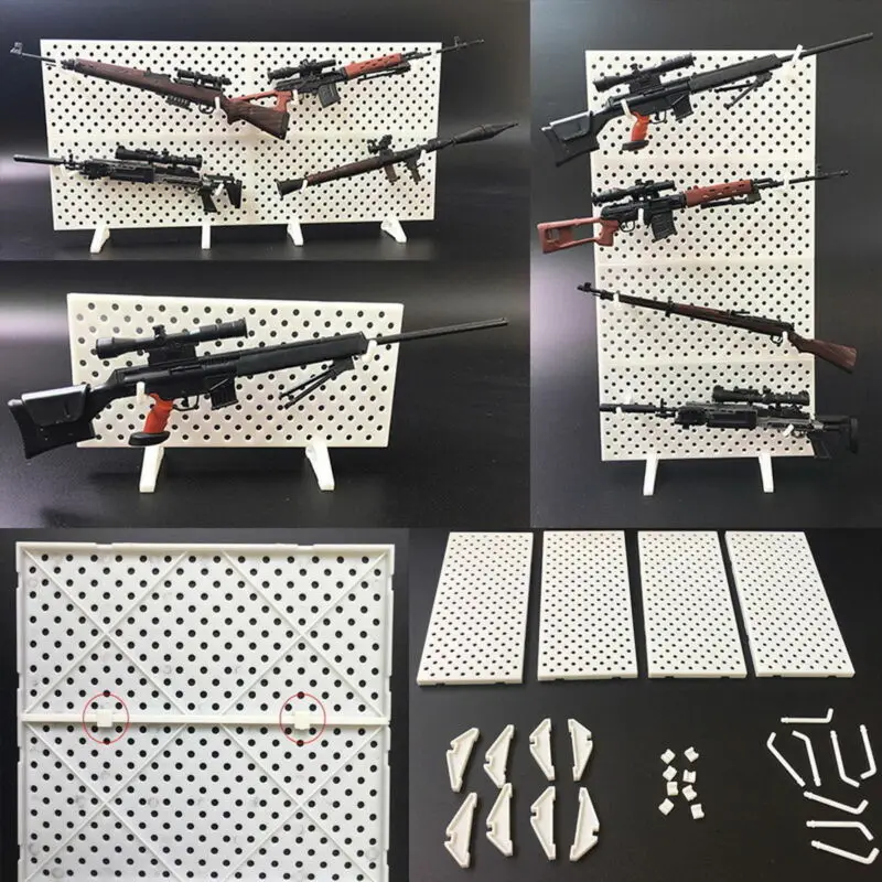 4pcs/set 1/6 Scale Modular Weapons Display Wall Show Storage Stand For Action Figures Gun Model